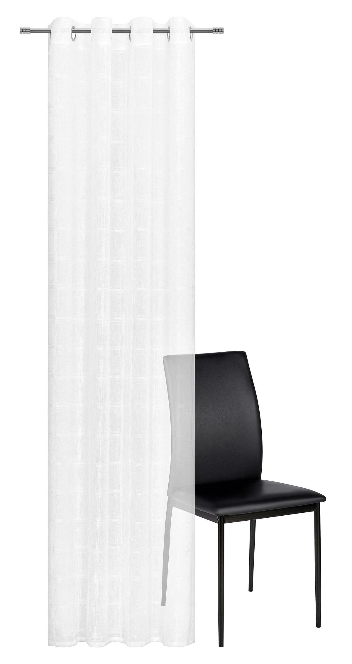 ÖSENSCHAL RUTIG transparent 135/245 cm   - Weiß, Design, Textil (135/245cm) - Esposa