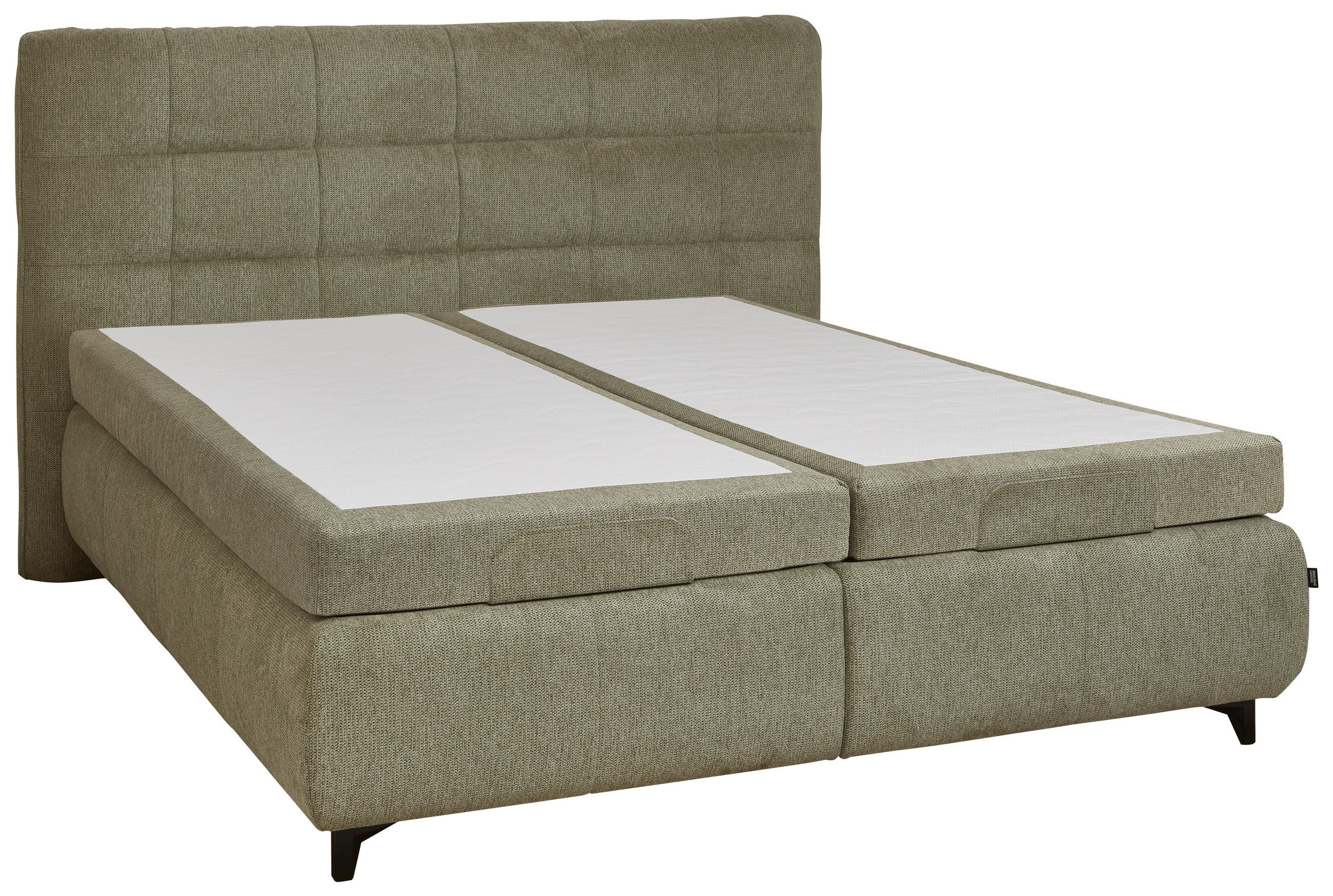 BOXSPRINGBETT 140/200 cm  in Hellgrün  - Schwarz/Hellgrün, KONVENTIONELL, Textil/Metall (140/200cm) - Dieter Knoll