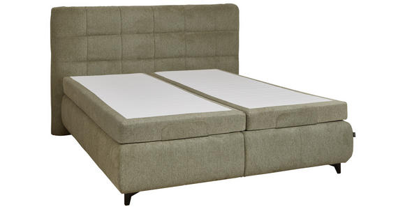 BOXSPRINGBETT 180/200 cm  in Olivgrün  - Schwarz/Olivgrün, KONVENTIONELL, Textil/Metall (180/200cm) - Dieter Knoll