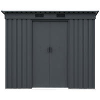 GERÄTEHAUS 217/174/110 cm  - Anthrazit, Basics, Metall (217/174/110cm)