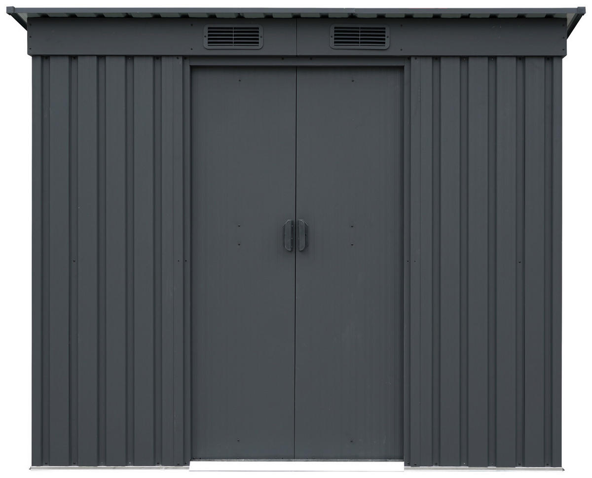 GERÄTEHAUS 217/174/110 cm  - Anthrazit, Basics, Metall (217/174/110cm)