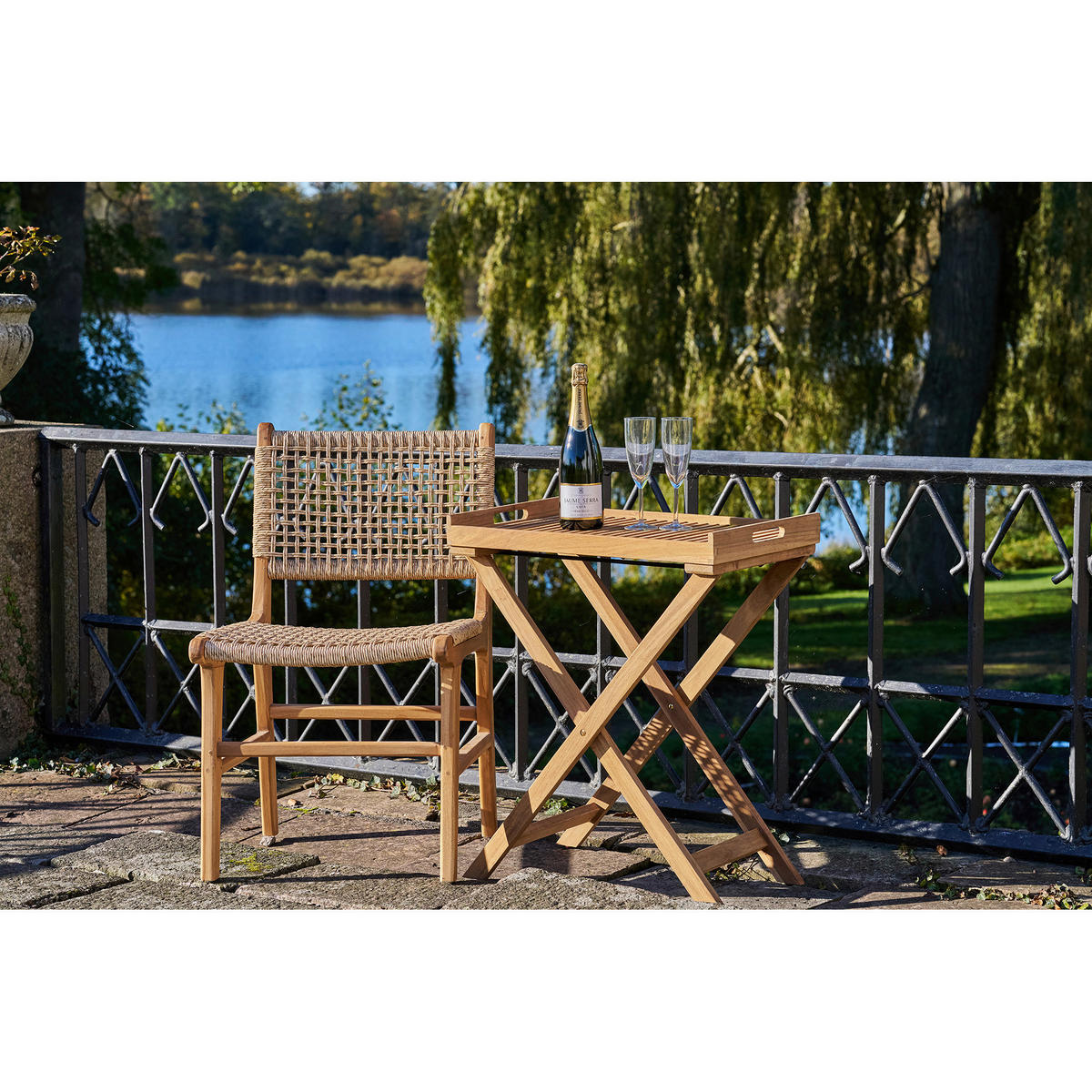 KLAPPTISCH Teakholz massiv rechteckig Braun  - Braun, MODERN, Holz (40/60/70cm) - MID.YOU