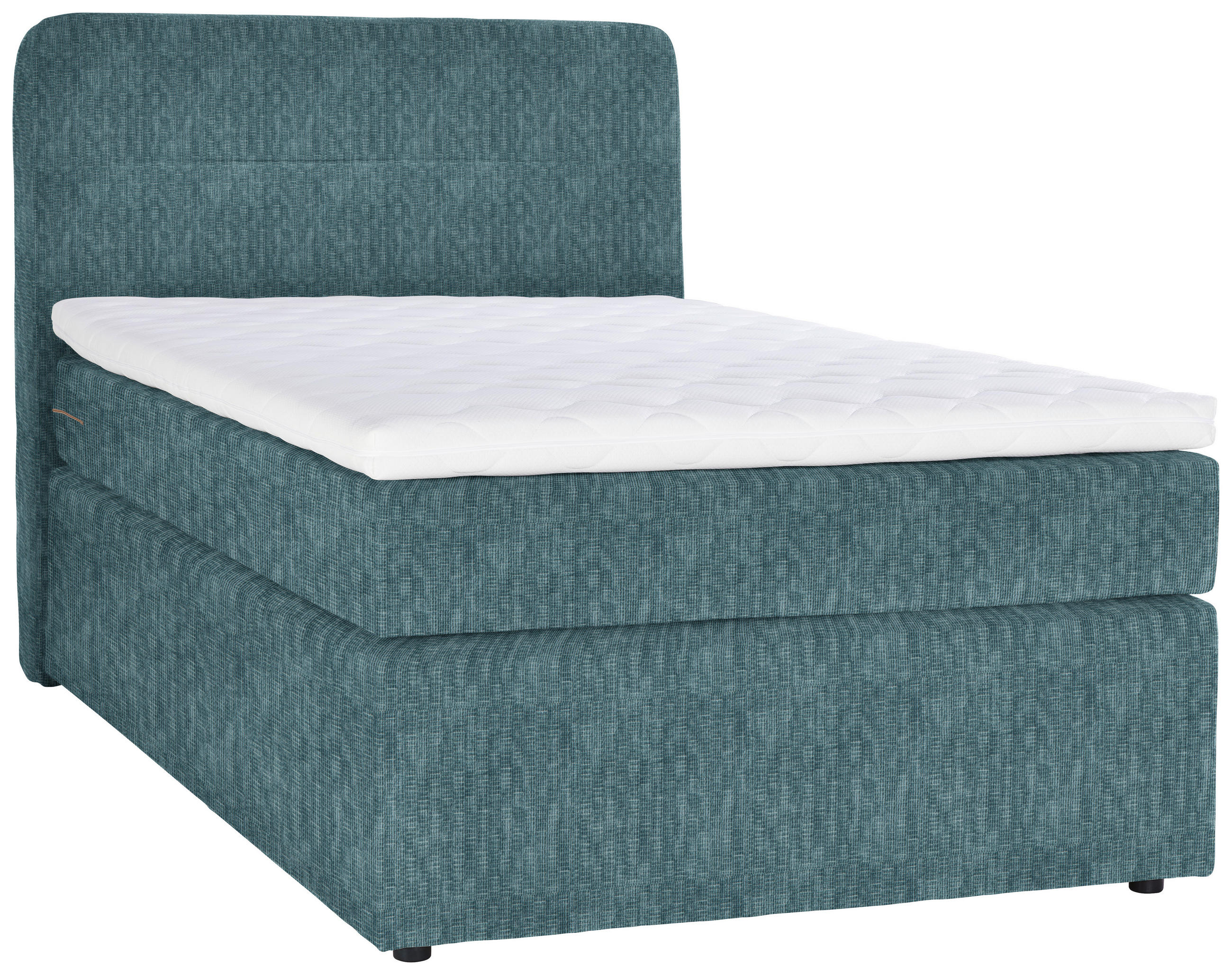 BOXSPRINGBETT 140/200 cm  in Petrol  - Petrol/Schwarz, KONVENTIONELL, Kunststoff/Textil (140/200cm) - Moderano