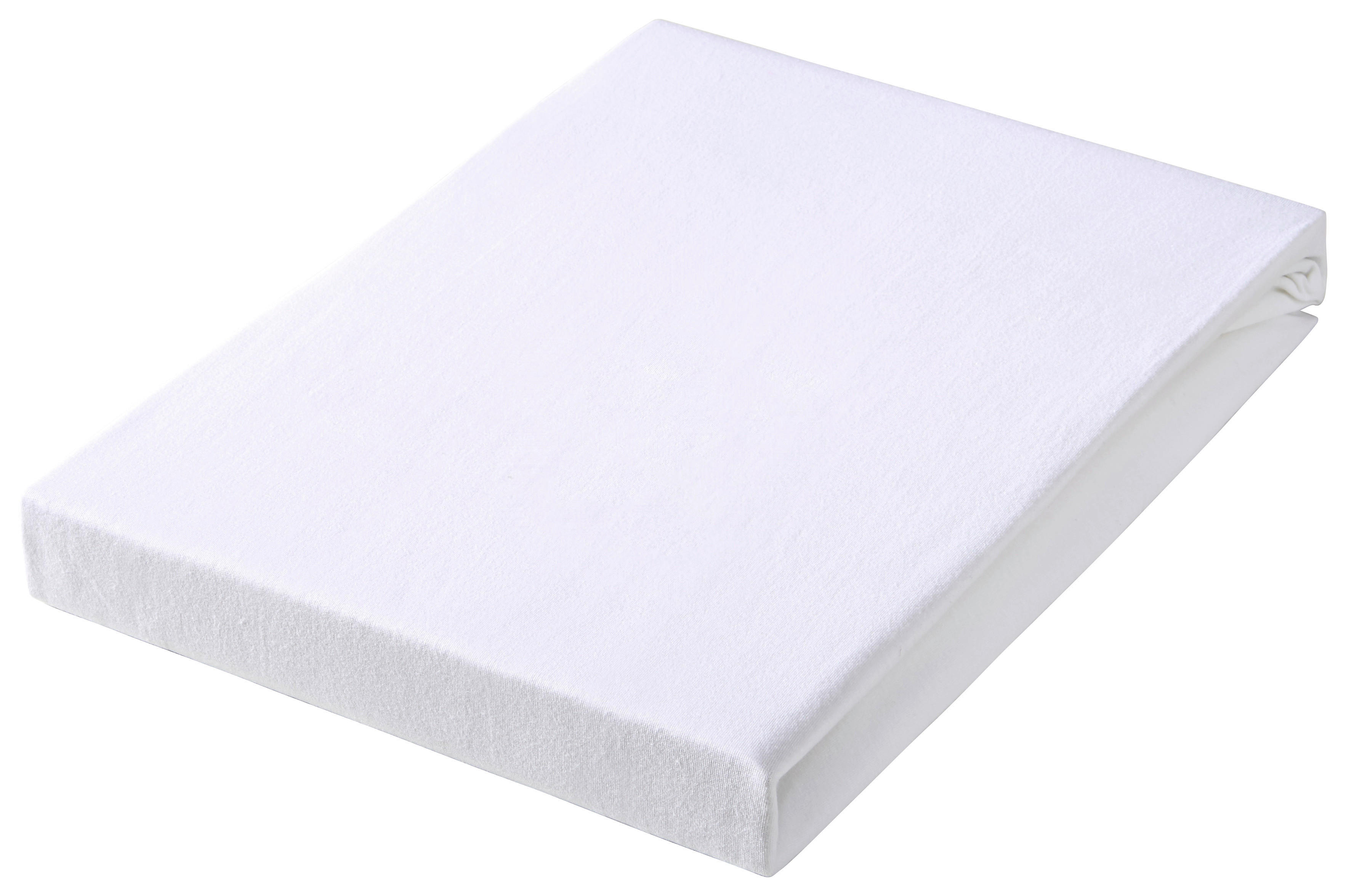 SPANNBETTTUCH Jersey  - Weiß, Basics, Textil (180-200/200-220cm) - Novel