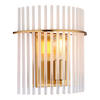 WANDLEUCHTE - Klar/Goldfarben, Konventionell, Glas/Metall (25/12,5/26cm) - Globo