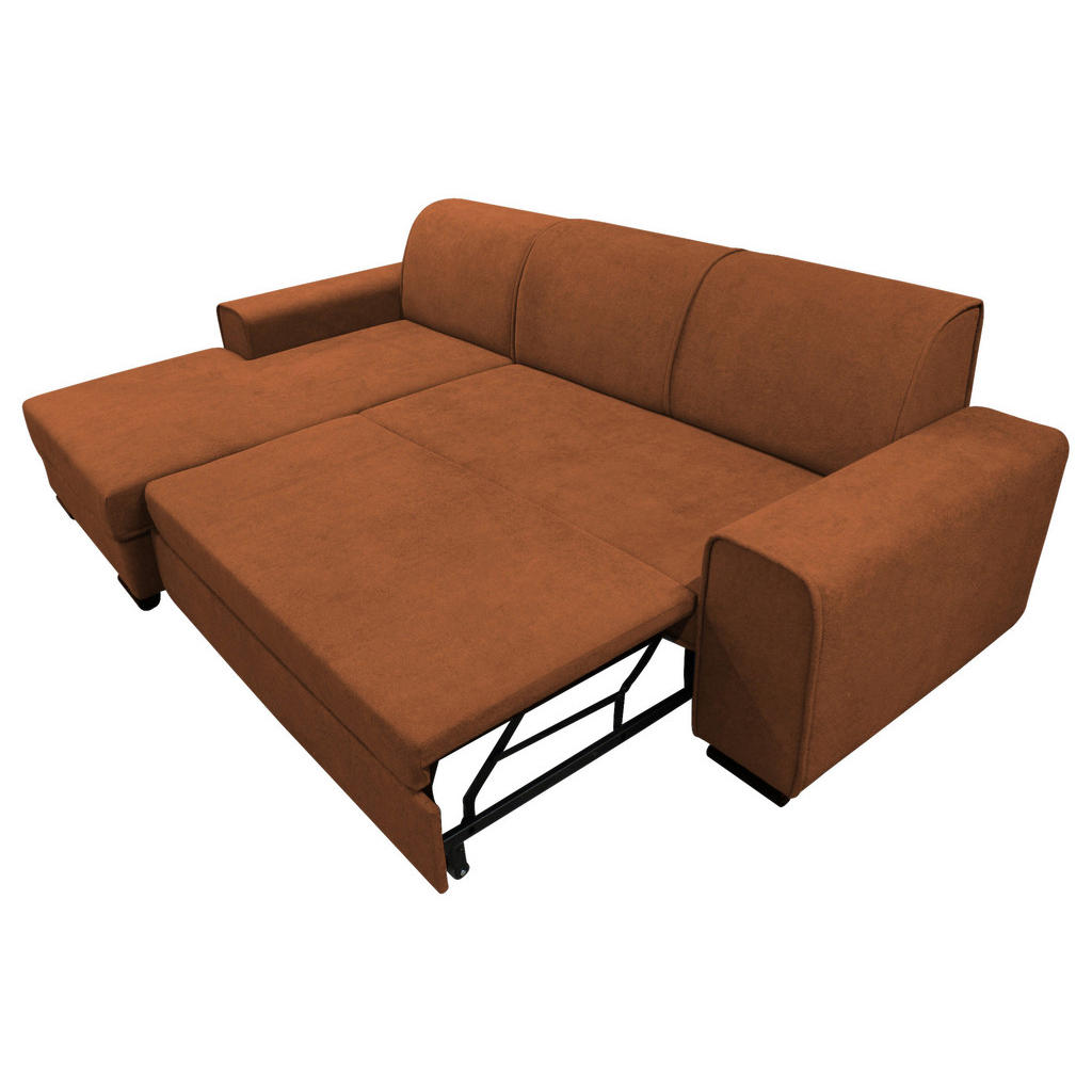 Thumbnail - Mid.you Ecksofa Classic, Rost, Textil, 3-Sitzer, Füllung: Schaumstoff, 270x175 cm, Made in EU, Wohnzimmer, Sofas & Couch...