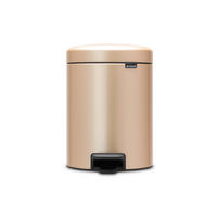 KOŠ ZA SMETI - zlate barve, Basics, kovina/umetna masa (20.5/29.1/27.2cm) - Brabantia
