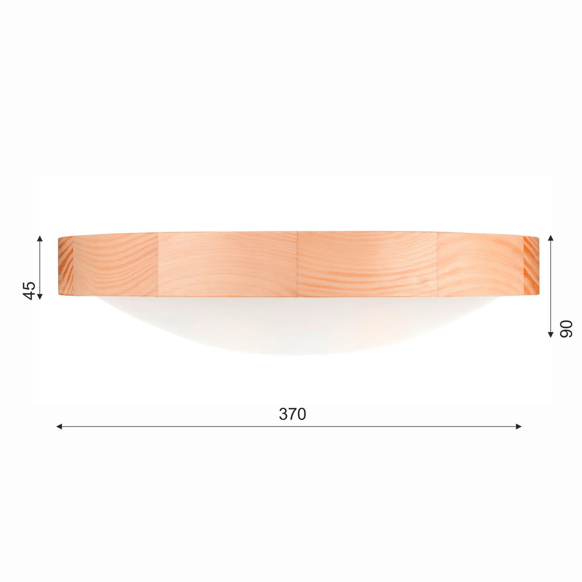 DECKENLEUCHTE Anello 37/8 cm   - Kieferfarben, Natur, Holz (37/8cm)