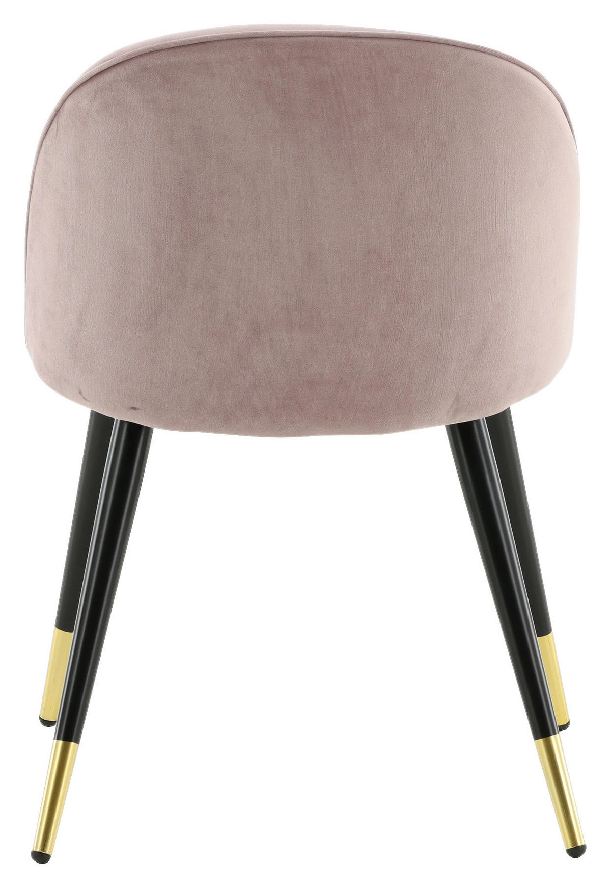 STUHL-SET 2 Stück  in Stahl Velours  - Pink/Messingfarben, Design, Textil/Metall (57/76.5/50cm) - Livetastic