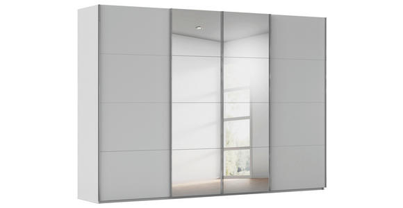 SCHWEBETÜRENSCHRANK  in Seidengrau  - Chromfarben/Seidengrau, Design, Holzwerkstoff/Metall (316/235/68cm) - Novel