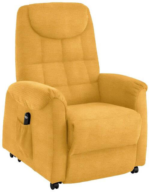 FERNSEHSESSEL in Mikrofaser Dunkelgelb  - Dunkelgelb/Schwarz, KONVENTIONELL, Kunststoff/Textil (83/113/92cm) - Xora