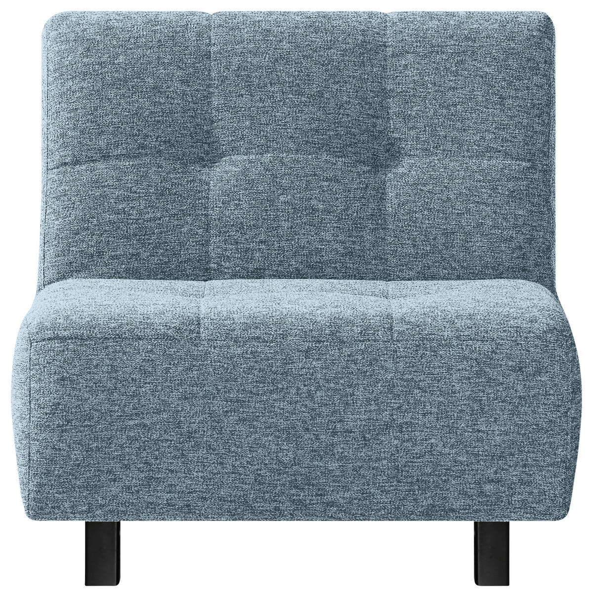 SCHLAFSESSEL Flachgewebe Hellblau  - Schwarz/Hellblau, Design, Textil/Metall (85/92/102cm) - Novel