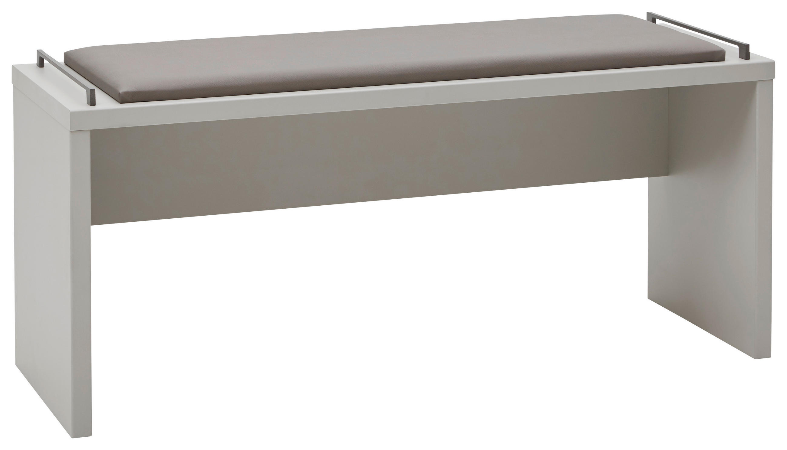 SITZBANK 120/53/40 cm Lederlook Braun, Grau  - Dunkelbraun/Braun, Design, Textil (120/53/40cm) - Dieter Knoll