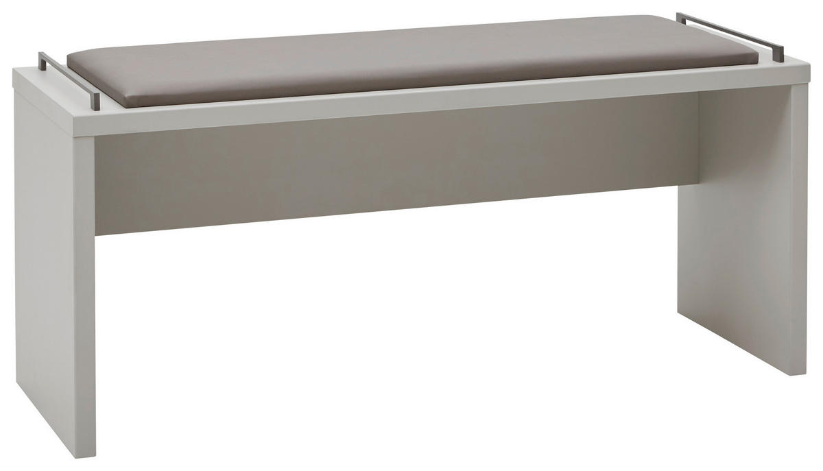 SITZBANK 120/53/40 cm Lederlook Braun, Grau  - Dunkelbraun/Braun, Design, Textil (120/53/40cm) - Dieter Knoll