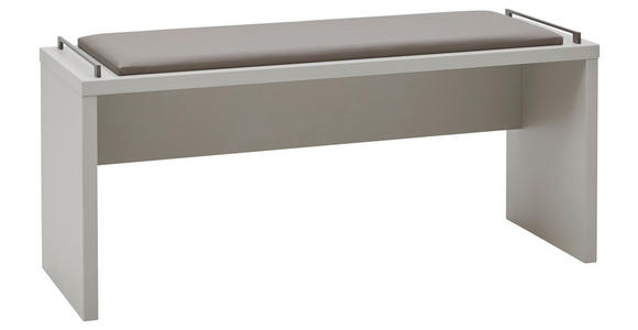 SITZBANK 120/53/40 cm Lederlook Braun, Grau  - Dunkelbraun/Braun, Design, Textil (120/53/40cm) - Dieter Knoll