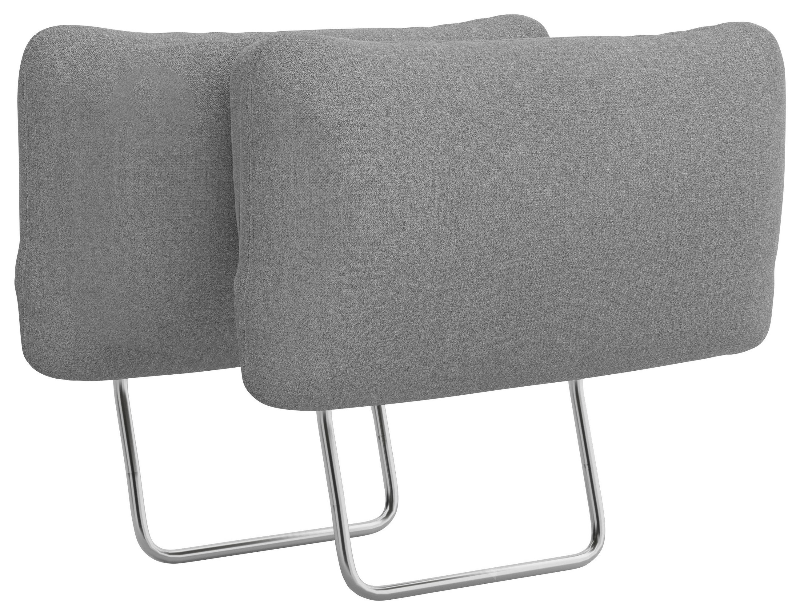 KOPFSTÜTZE in Flachgewebe - Grau, Konventionell, Textil (50/25/12cm) - Sit & More