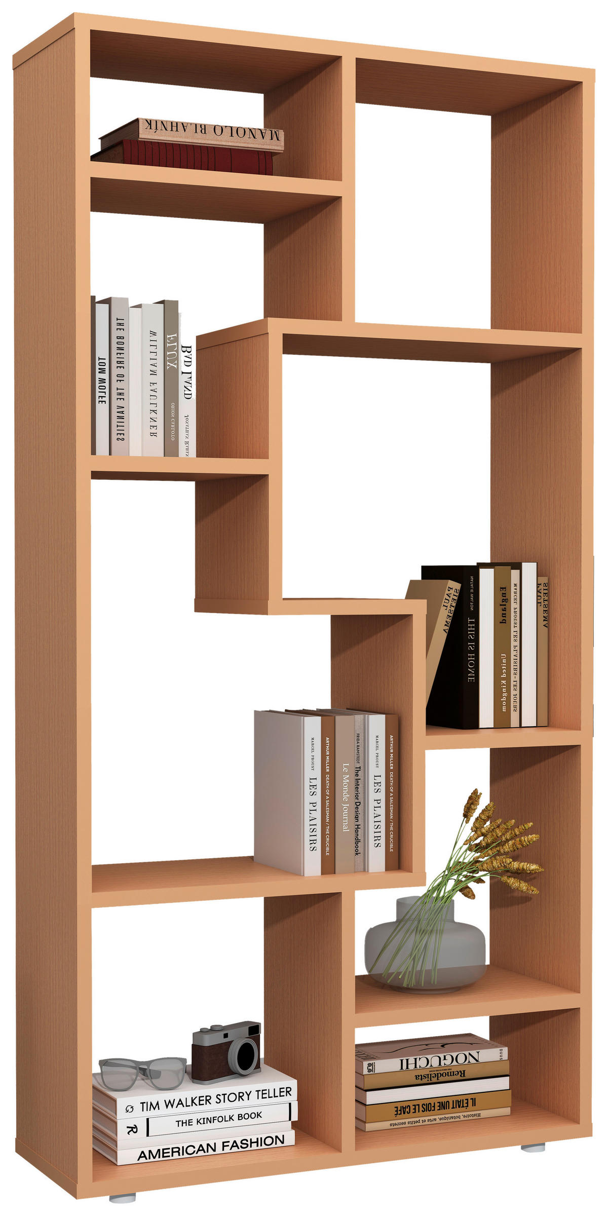 REGAL Buchefarben  - Buchefarben/Grau, MODERN, Holzwerkstoff/Kunststoff (58/116/20cm) - MID.YOU