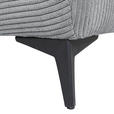 ECKSOFA in Cord Hellgrau  - Hellgrau/Schwarz, KONVENTIONELL, Textil/Metall (176/311cm) - Carryhome