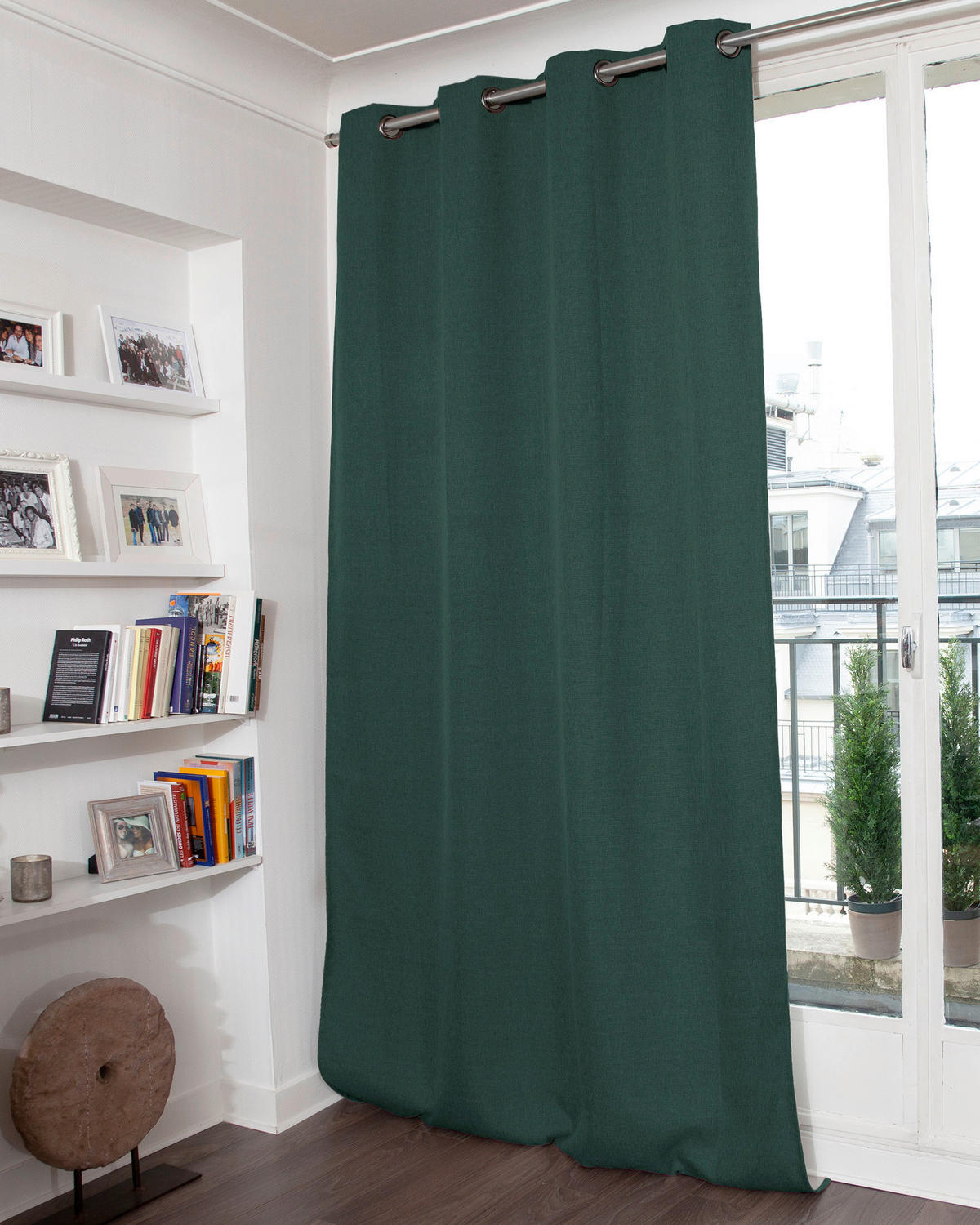 VERDUNKELUNGSVORHANG - Dunkelgrün, Basics, Textil (135/260cm)