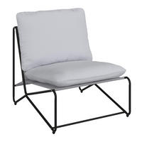 LOUNGESESSEL Eisen  - Anthrazit/Hellgrau, Modern, Kunststoff/Textil (75/76/89cm) - Ambia Garden