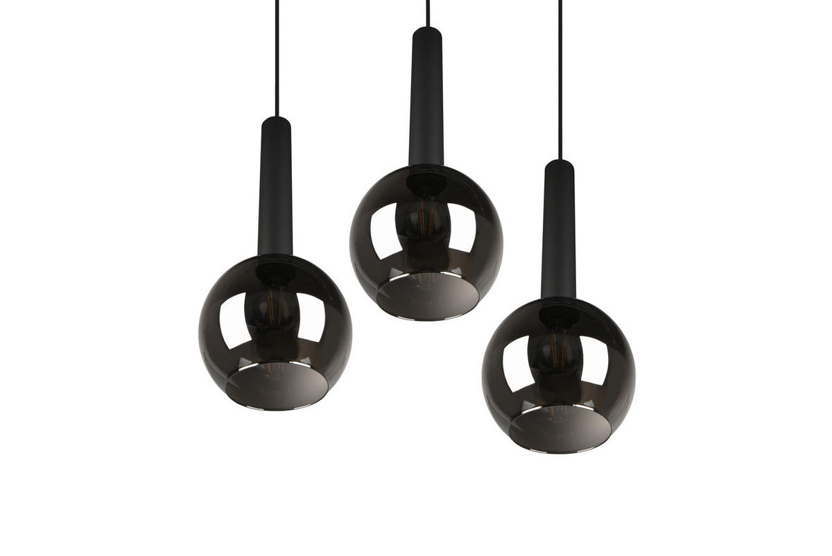 HÄNGLAMPA Clayton 45/150 cm  - svart, Design, metall (45/150cm) - Dieter Knoll