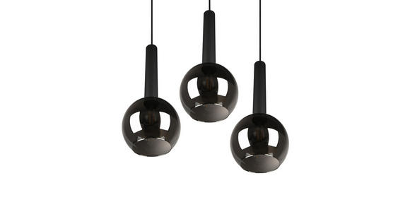HÄNGELEUCHTE Clayton 45/150 cm - Schwarz, Design, Metall (45/150cm) - Dieter Knoll