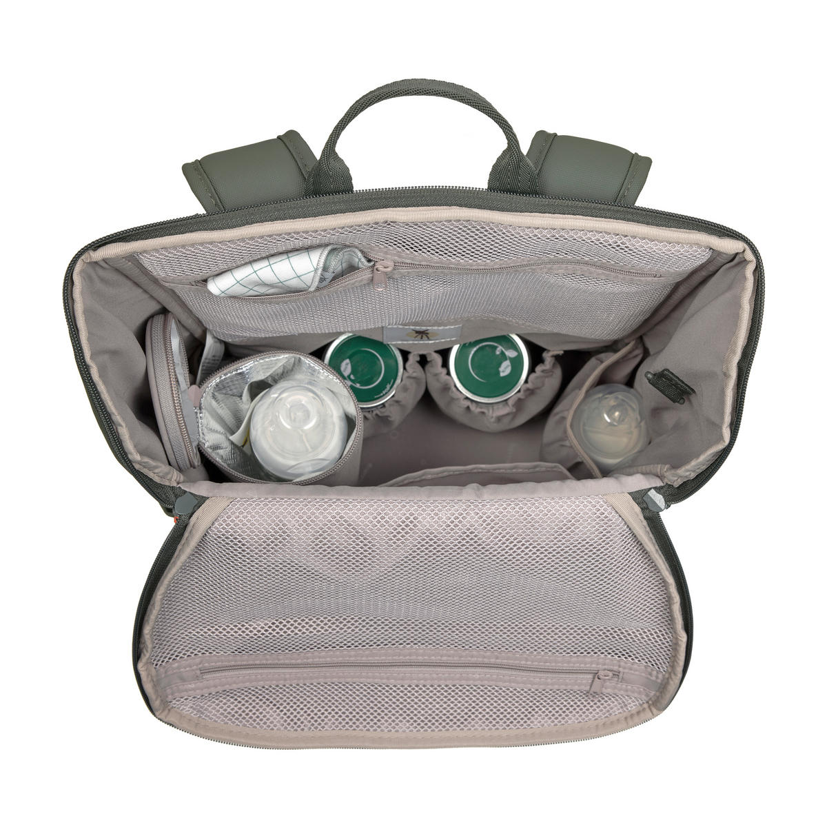 WICKELRUCKSACK Slender Up  - Olivgrün, Basics, Textil (34/15/46cm) - Lässig