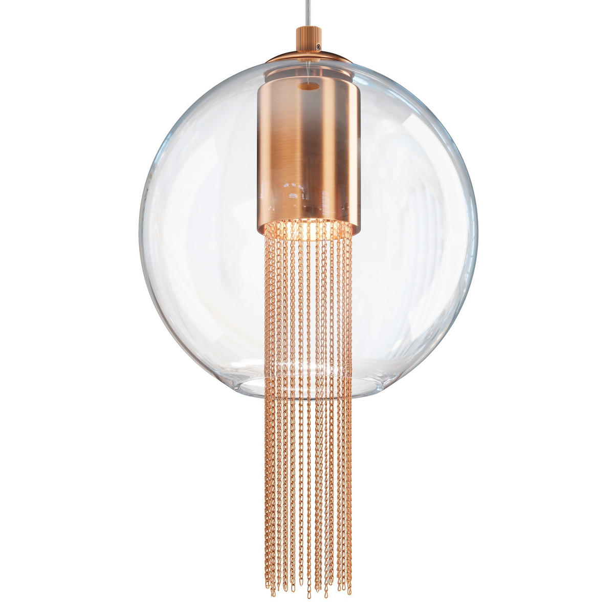 PENDELLEUCHTE 20/37 cm    - Transparent/Bronzefarben, Trend, Glas/Metall (20/37cm) - MAYTONI