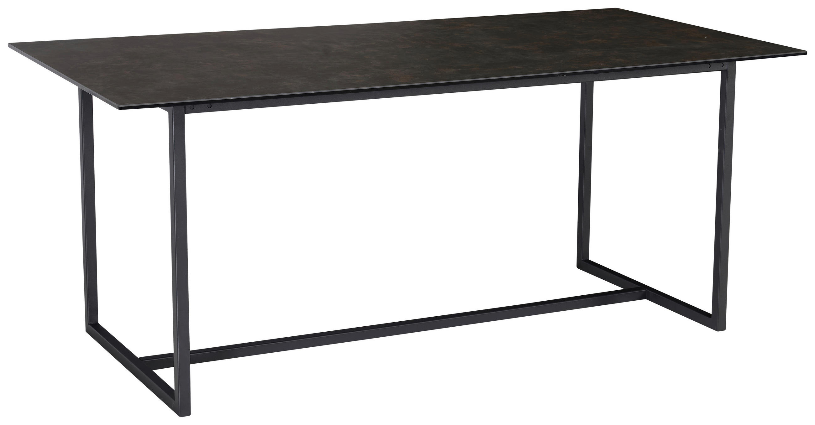 ESSTISCH in Keramik 180/90/76 cm  - Schwarz, Design, Keramik/Metall (180/90/76cm) - MID.YOU