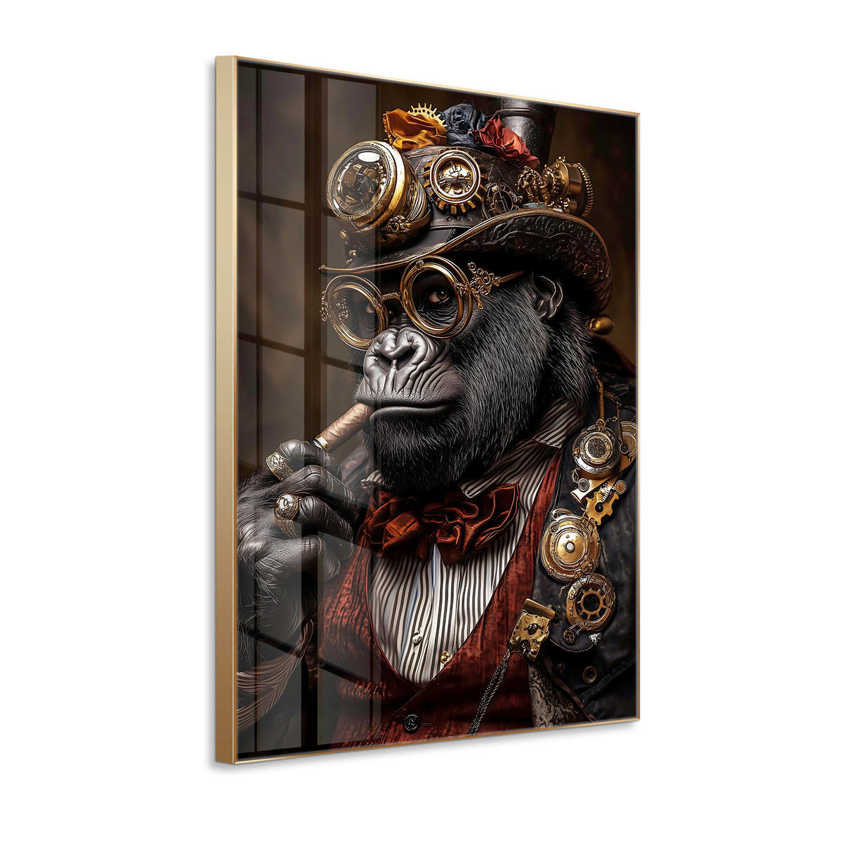 GLASBILD Tiere 80/120 cm  - Multicolor, Basics, Glas/Holz (80/120cm)