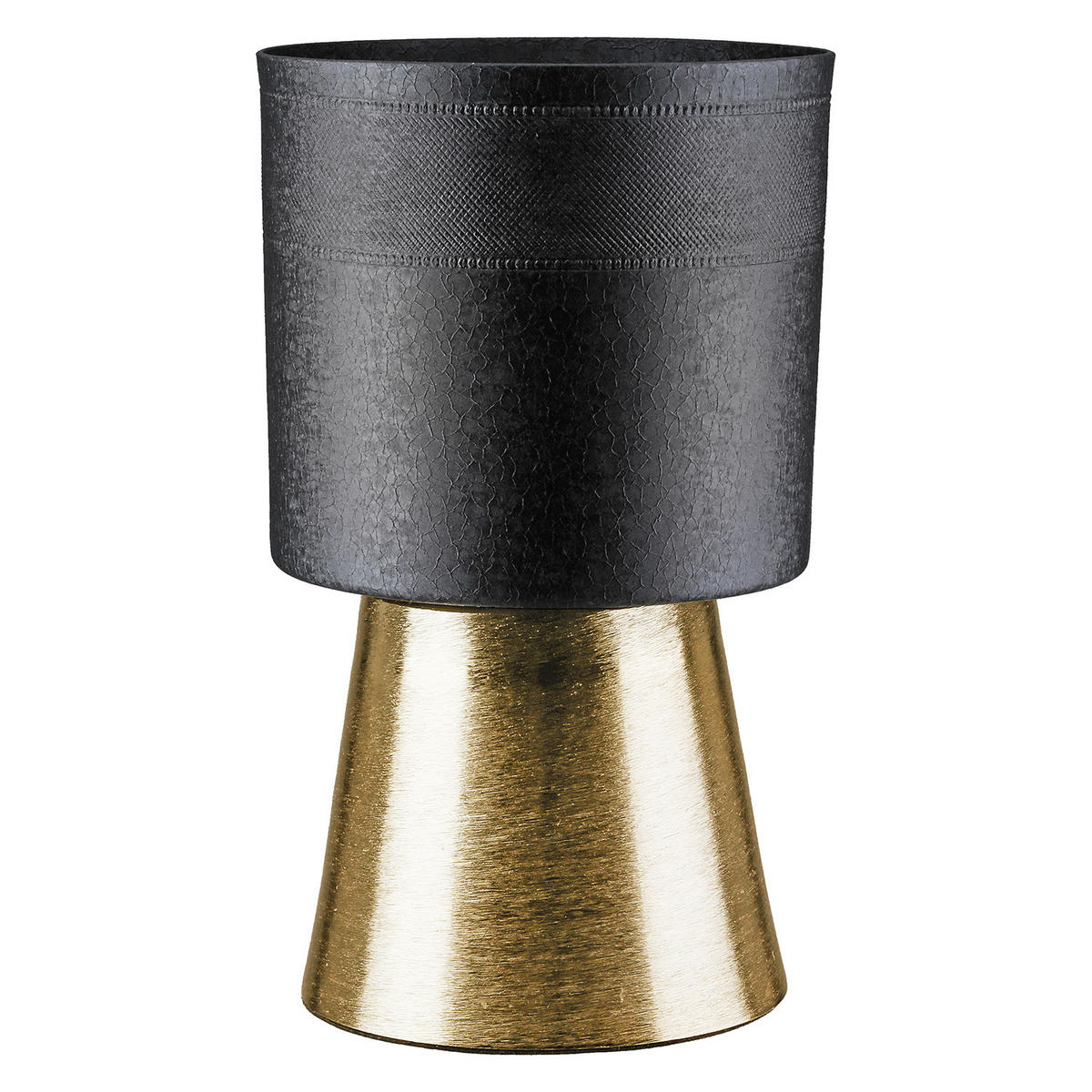 ÜBERTOPF 22/34 cm  - Goldfarben/Schwarz, LIFESTYLE, Metall (22/34cm)