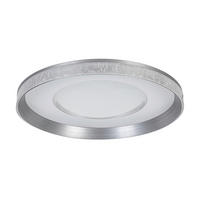 STROPNÍ LED SVÍTIDLO, 50/9 cm  - bílá/průhledné, Design, kov/plast (50/9cm) - Novel