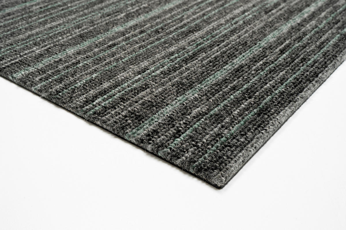 TEPPICHFLIESE Astra Stripe 546 50/50 cm  in Grau, Jadegrün  - Jadegrün/Grau, Basics, Textil (50/50cm)