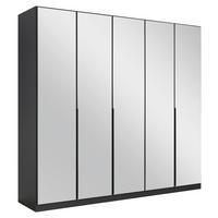 DREHTÜRENSCHRANK  in Grau, 5-türig  - Grau, MODERN, Holzwerkstoff/Metall (226/210/54cm) - Rauch Möbel