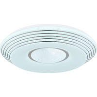 STROPNÉ LED SVIETIDLO, 50/8 cm  - biela, Basics, kov/plast (50/8cm) - Novel