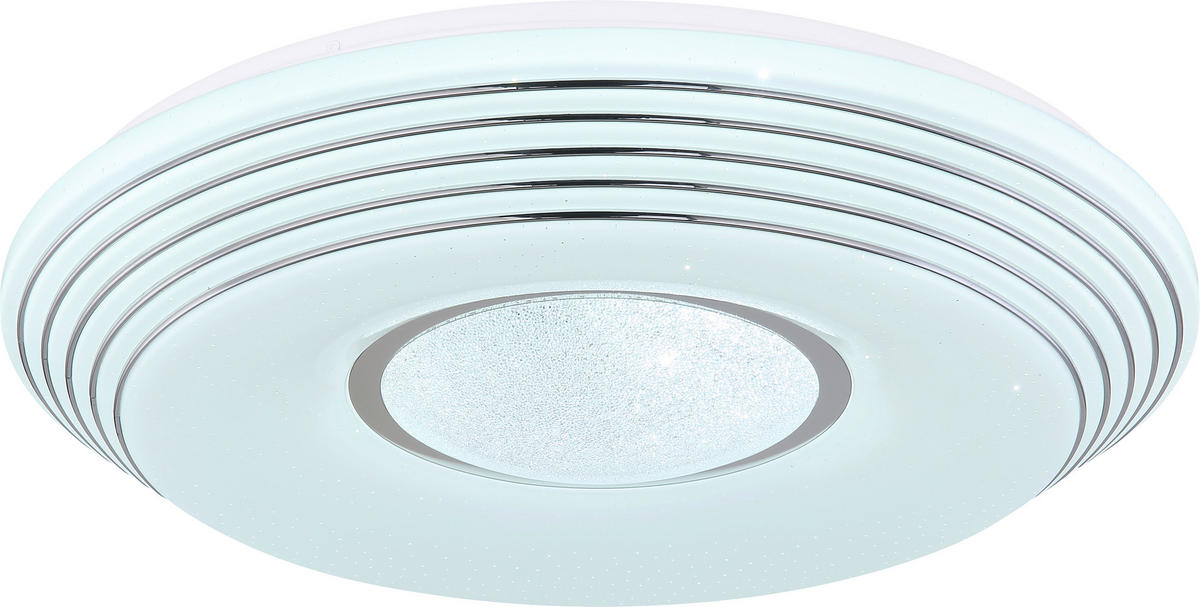 STROPNÉ LED SVIETIDLO, 50/8 cm  - biela, Basics, kov/plast (50/8cm) - Novel