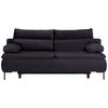 BOXSPRINGSOFA in Webstoff Schwarz  - Schwarz, Design, Textil/Metall (202/93/100cm) - Novel