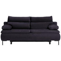 BOXSPRINGSOFA in Webstoff Schwarz  - Schwarz, Design, Textil/Metall (202/93/100cm) - Novel
