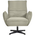 SESSEL in Chenille Beige  - Beige/Schwarz, Design, Textil/Metall (60/94/86cm) - Dieter Knoll