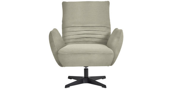 SESSEL in Chenille Beige  - Beige/Schwarz, Design, Textil/Metall (60/94/86cm) - Dieter Knoll