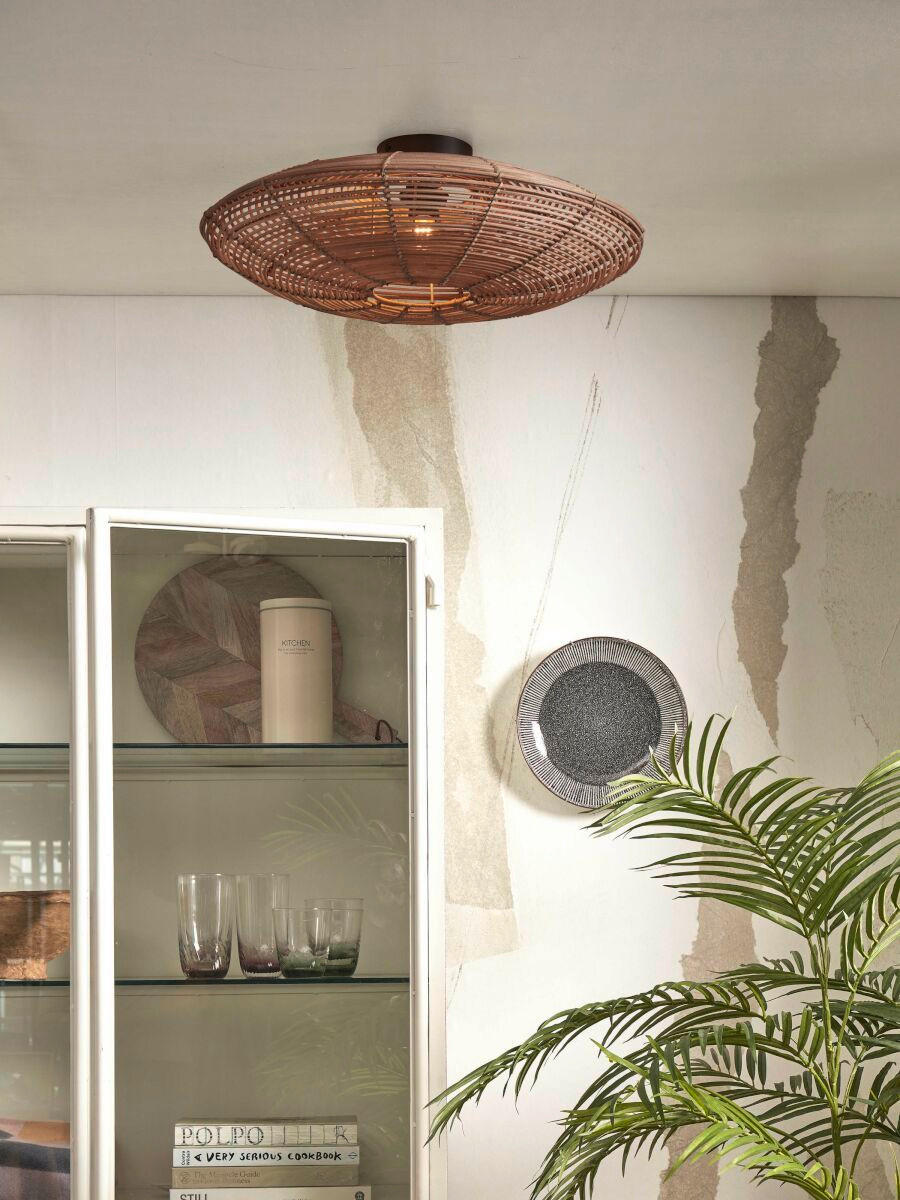 DECKENLEUCHTE GOOD&MOJO 55/55/14 cm   - Naturfarben, Trend, Holz (55/55/14cm) - Good & Mojo