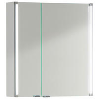SPIEGELSCHRANK 61/67/16,5 cm  - Alufarben/Weiß, MODERN, Glas/Holzwerkstoff (61/67/16,5cm) - MID.YOU