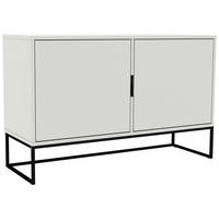 KOMMODE Lipp  in 118/76/43 cm  - Schwarz/Weiß, Design, Holzwerkstoff/Metall (118/76/43cm)