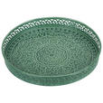 DEKOTABLETT 25/3 cm    - Grün, LIFESTYLE, Metall (25/3cm) - Ambia Home