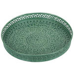 DEKOTABLETT 25/3 cm    - Grün, LIFESTYLE, Metall (25/3cm) - Ambia Home