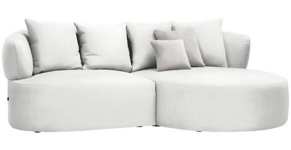 ECKSOFA in Bouclé Creme  - Hellrosa/Creme, MODERN, Kunststoff/Textil (235/166cm) - Hom`in