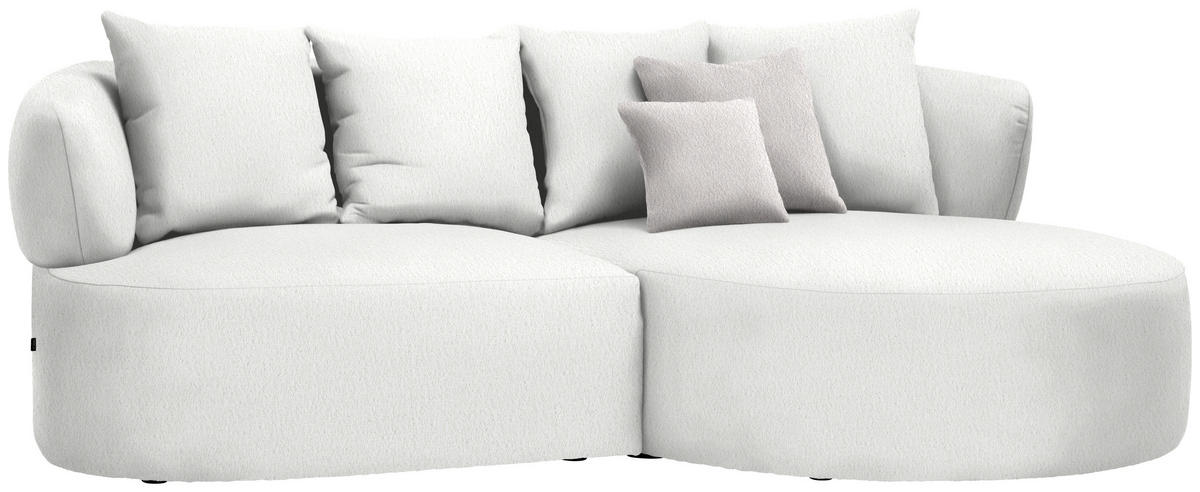 ECKSOFA in Bouclé Creme  235/166 cm  - Hellrosa/Creme, MODERN, Kunststoff/Textil (235/166cm) - Hom`in