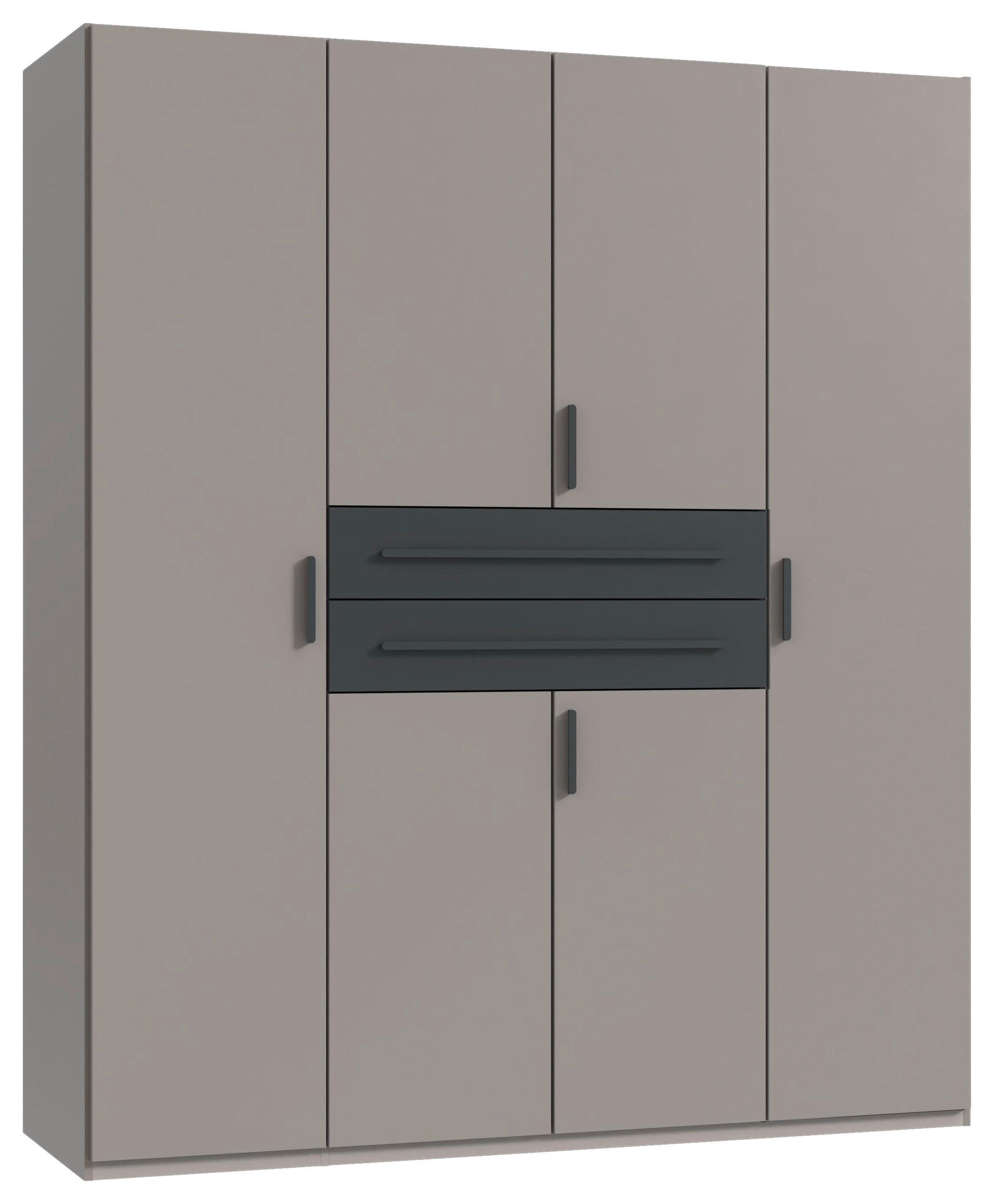 GARDEROB 180/208/65 cm grafitfärgad, sahara  - sahara/grafitfärgad, Modern, trämaterial (180/208/65cm) - Carryhome