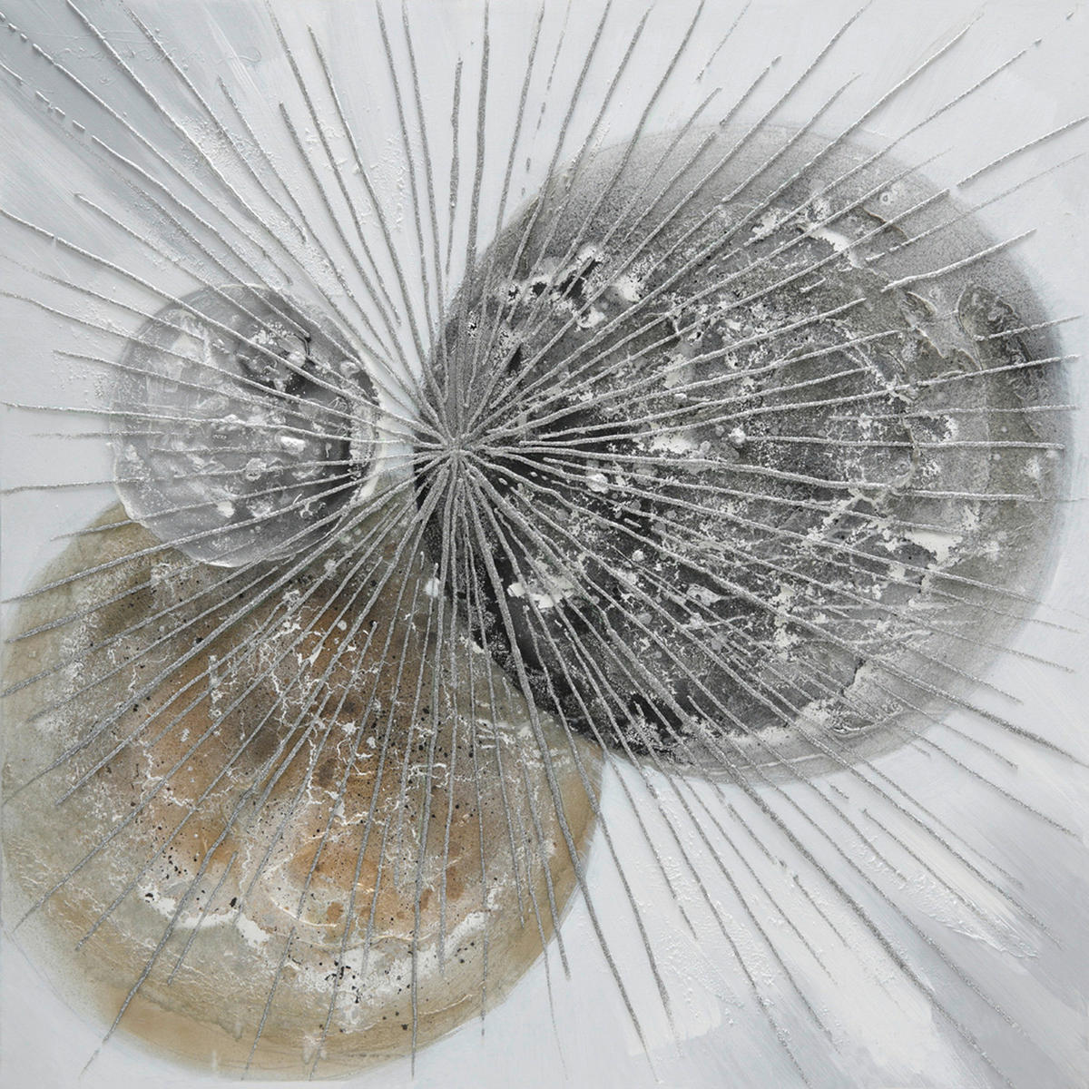 ÖLGEMÄLDE Zen 85/85 cm  - Multicolor, Design, Holz/Textil (85/85cm) - Monee