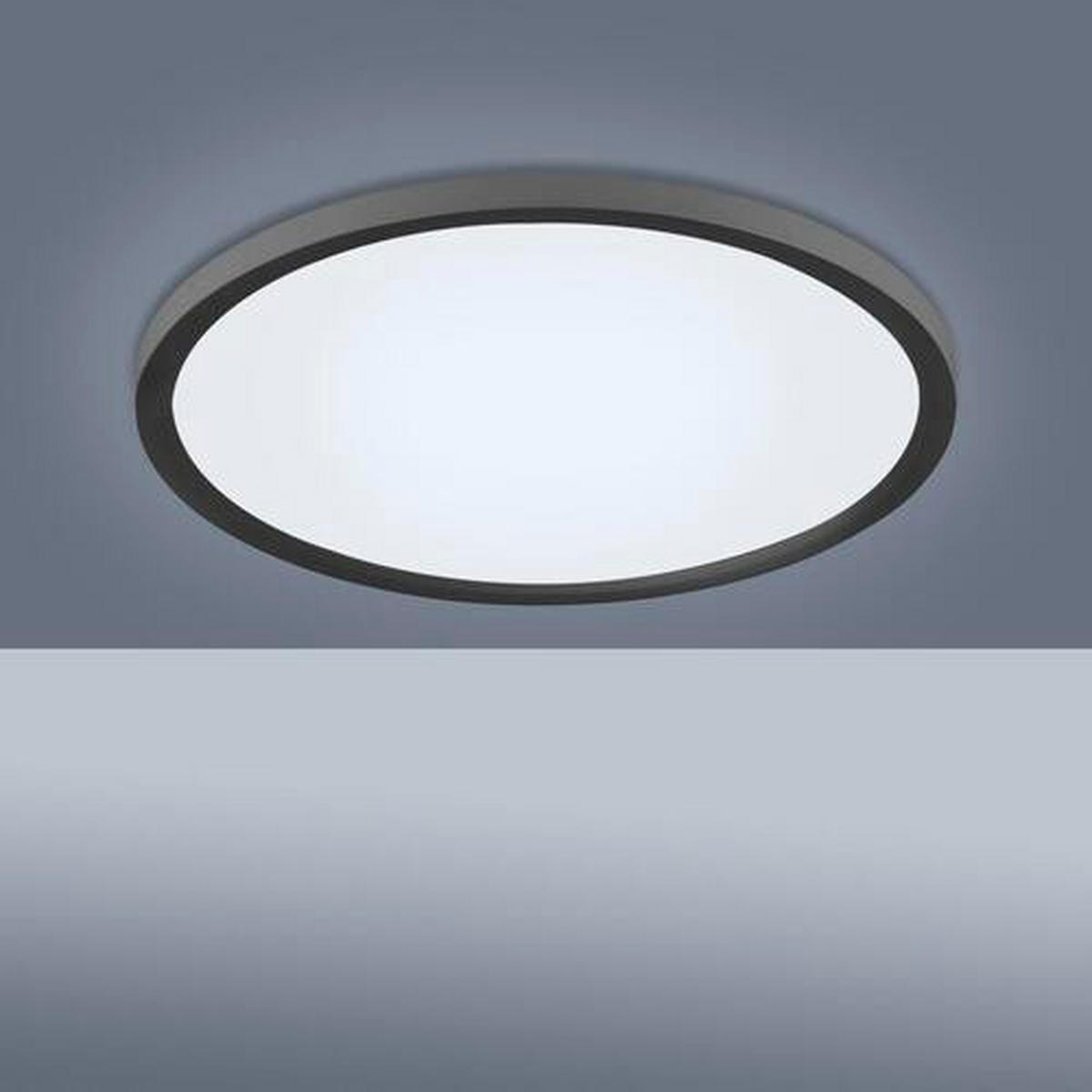 LED-Deckenleuchte 40/40/4,5 cm   - Schwarz, Basics, Kunststoff/Metall (40/40/4,5cm)